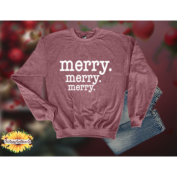 Christmas Merry.Merry.Merry-Sweatshirts/Sweaters