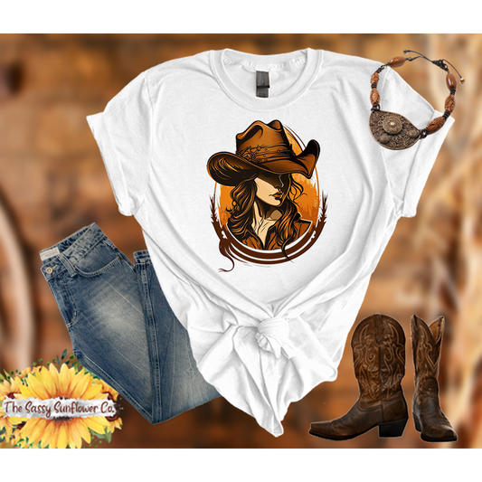 Sassy Cowgirl T Shirt-Cowgirl Logo