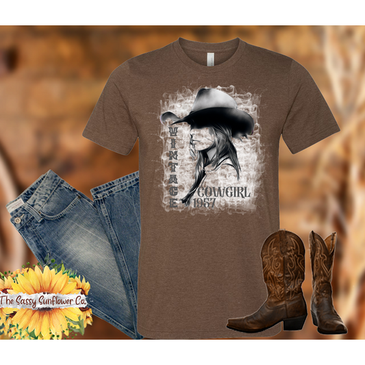 Sassy Cowgirl T Shirt-Vintage Cowgirl