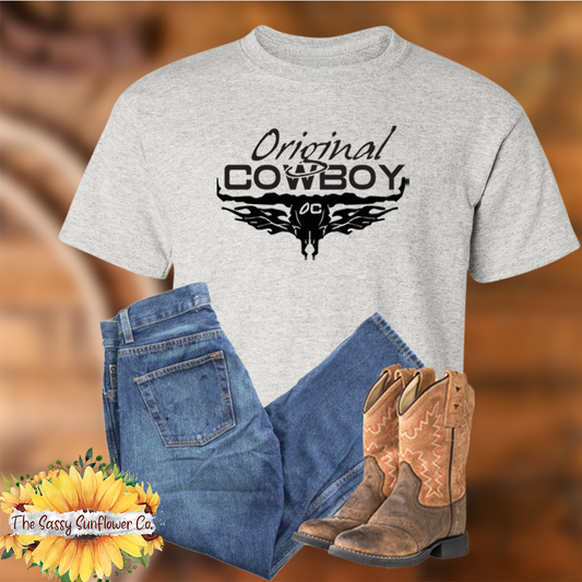 Original Cowboy Children's/Youth T Shirt (Ash)