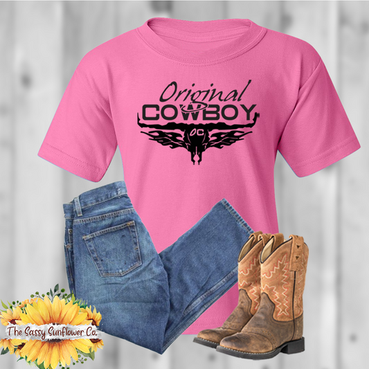 Original Cowboy Children's/Youth T Shirt (Azalea)