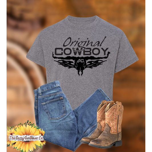 Original Cowboy Children's/Youth T Shirt (G.Heather)