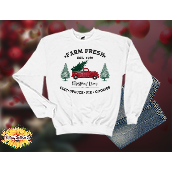 Farm Fresh Christmas Trees-Sweatshirts/Sweaters