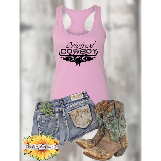 Original Cowboy Racerback Tank Top/Lilac