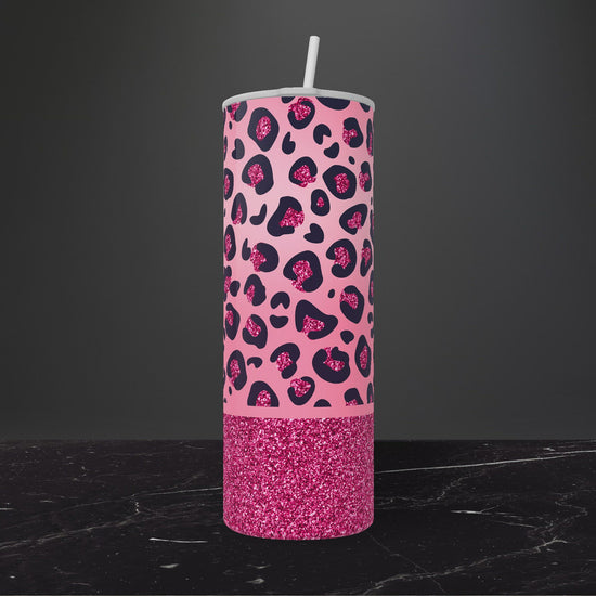 Pink Leopard-20oz Skinny Stainless Steel Tumbler