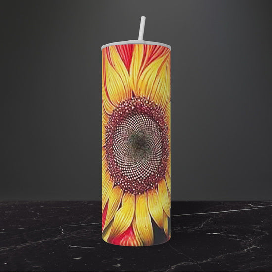 Sunflower Burst-20oz Skinny Stainless Steel Tumbler