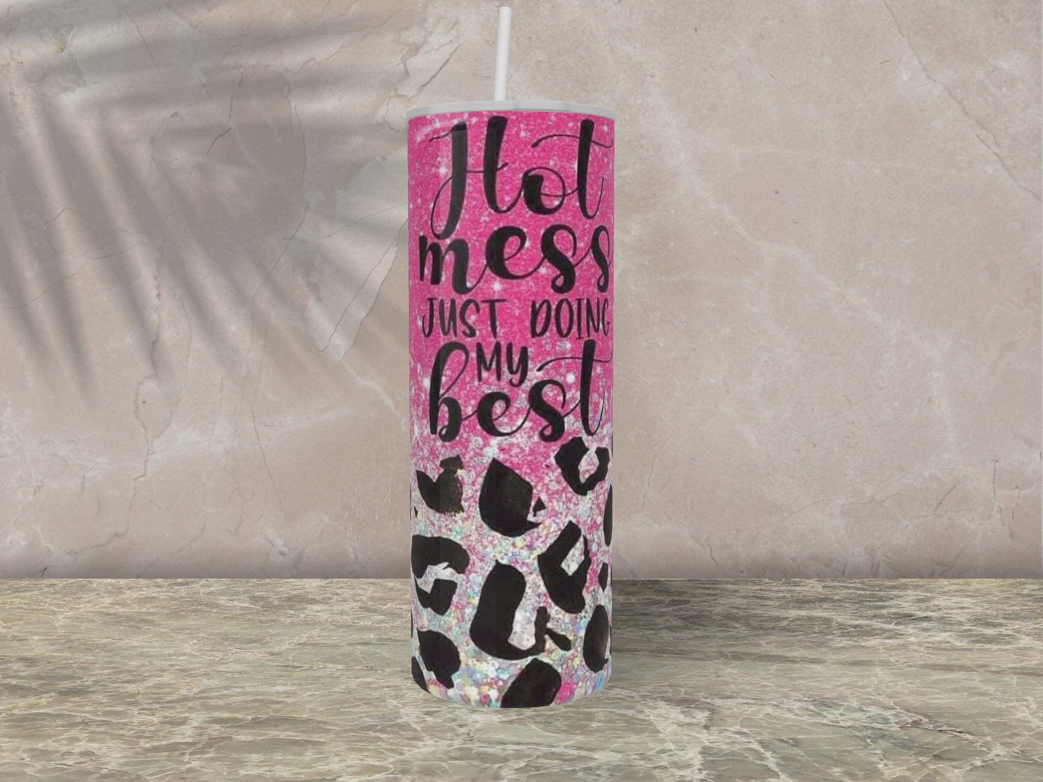 Hot Mess-20oz Skinny Stainless Steel Tumbler