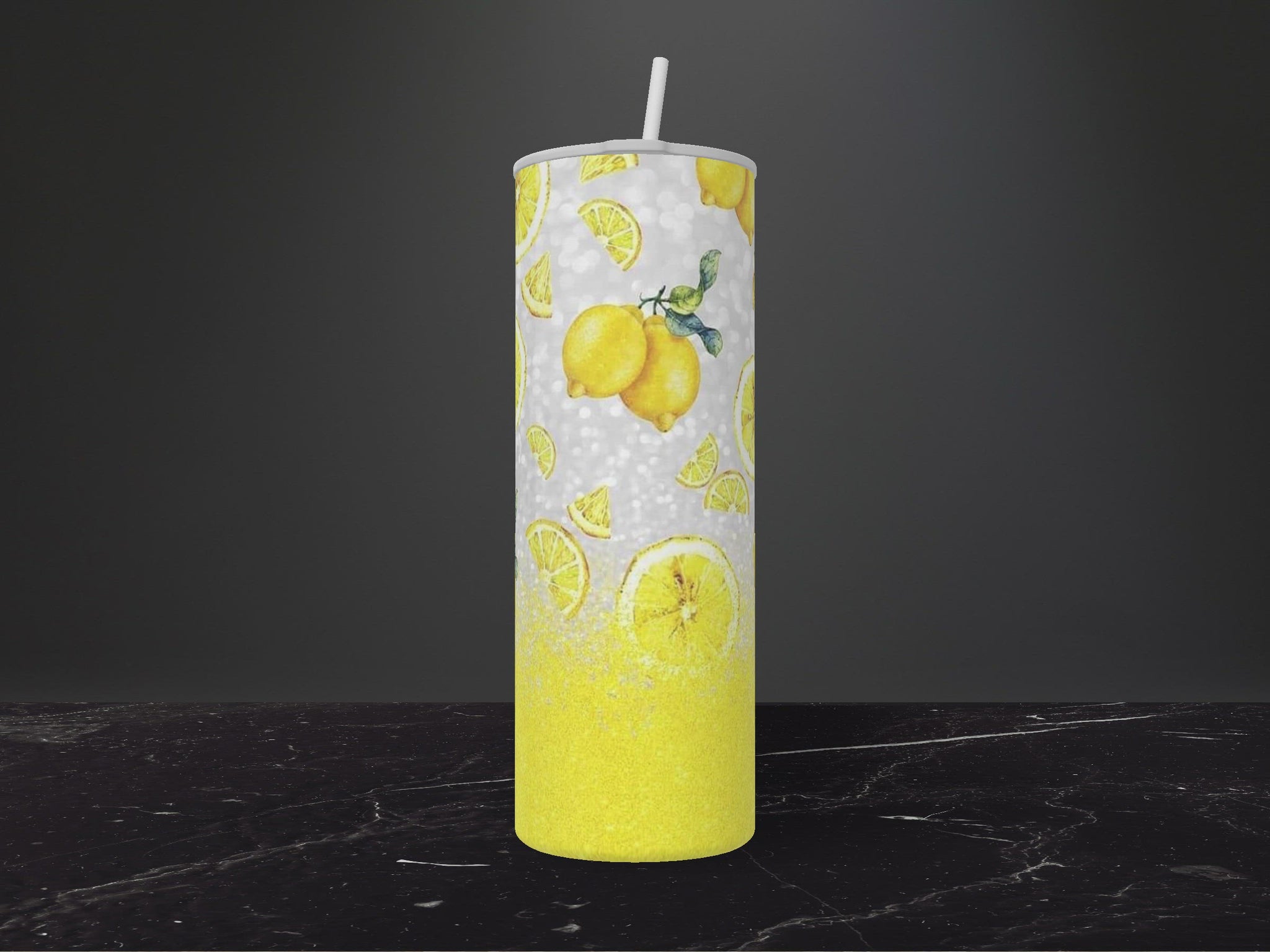 Lemons more Lemons-20oz Skinny Stainless Steel Tumbler