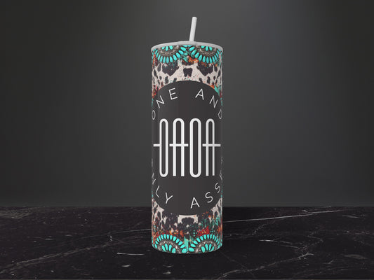 OAOA Tumbler-Aztec Cowhide (black)