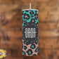 OAOA Tumbler -Turquoise and Cheetah