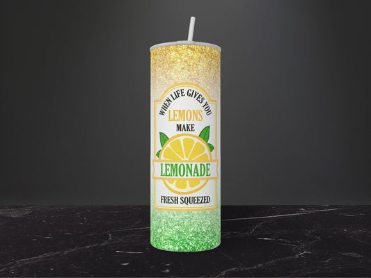 Make Lemonade-20oz Skinny Stainless Steel Tumbler