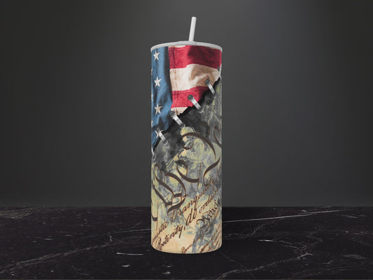 United We Stand-20oz Skinny Stainless Steel Tumbler