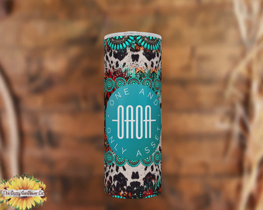 OAOA Tumbler-Aztec and Cowhide