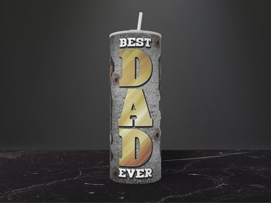 Best Dad-20oz Skinny Stainless Steel Tumbler