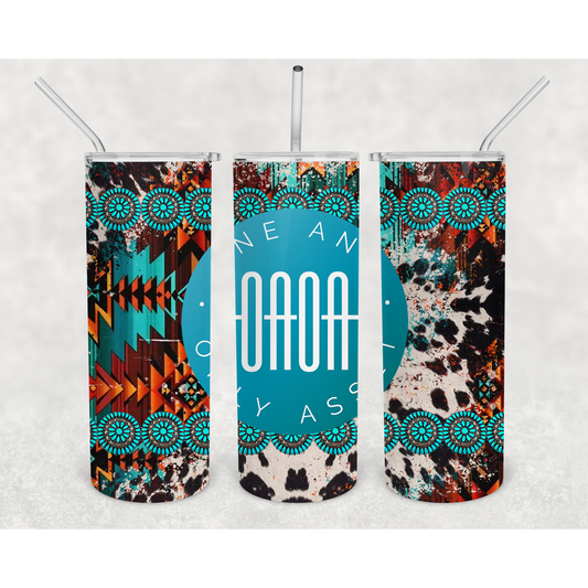 OAOA Tumbler-Aztec and Cowhide