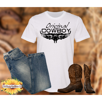 Original Cowboy Graphic Tees/white