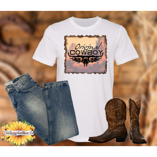 Original Cowboy Graphic Tees/white