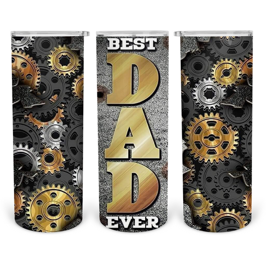 Best Dad-20oz Skinny Stainless Steel Tumbler