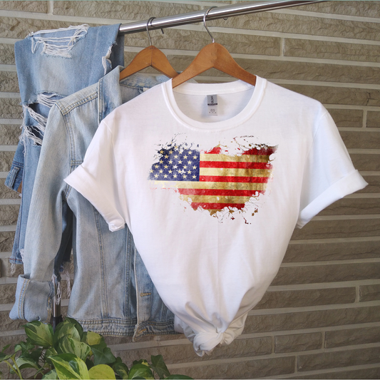 Old Glory-Custom Unisex T Shirt