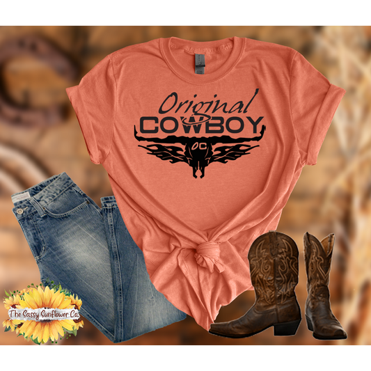 Original Cowboy Tees/orange (unbleached or bleached)