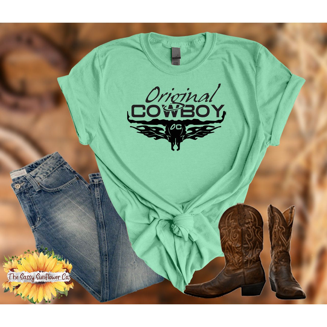 Original Cowboy Tees/mint green (unbleached only)