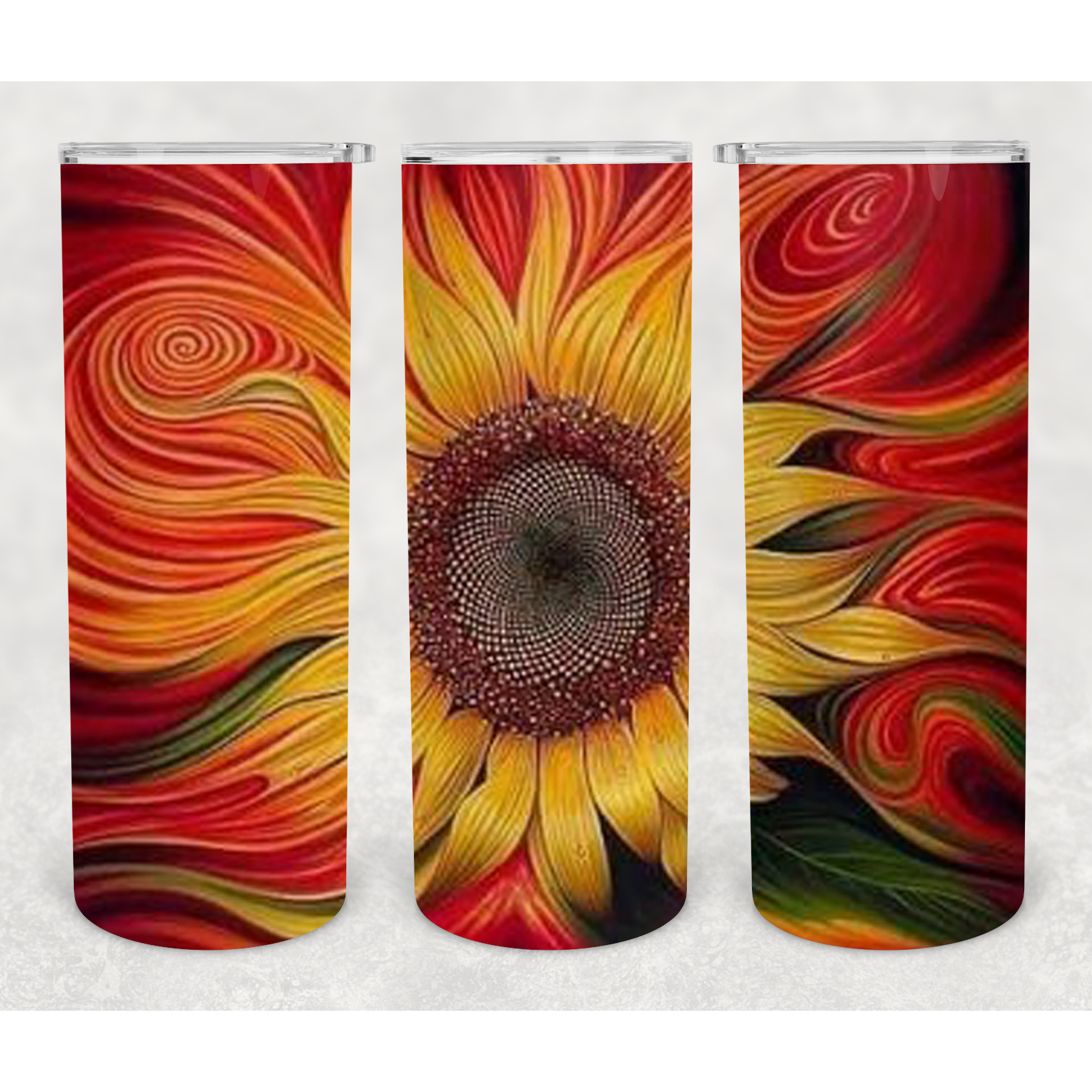 Sunflower Burst-20oz Skinny Stainless Steel Tumbler