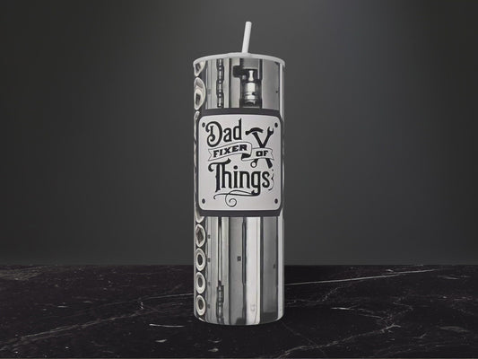 Dad Fixer-20oz Skinny Stainless Steel Tumbler