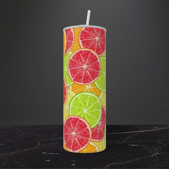 Citrus Burst-20oz Skinny Stainless Steel Tumbler