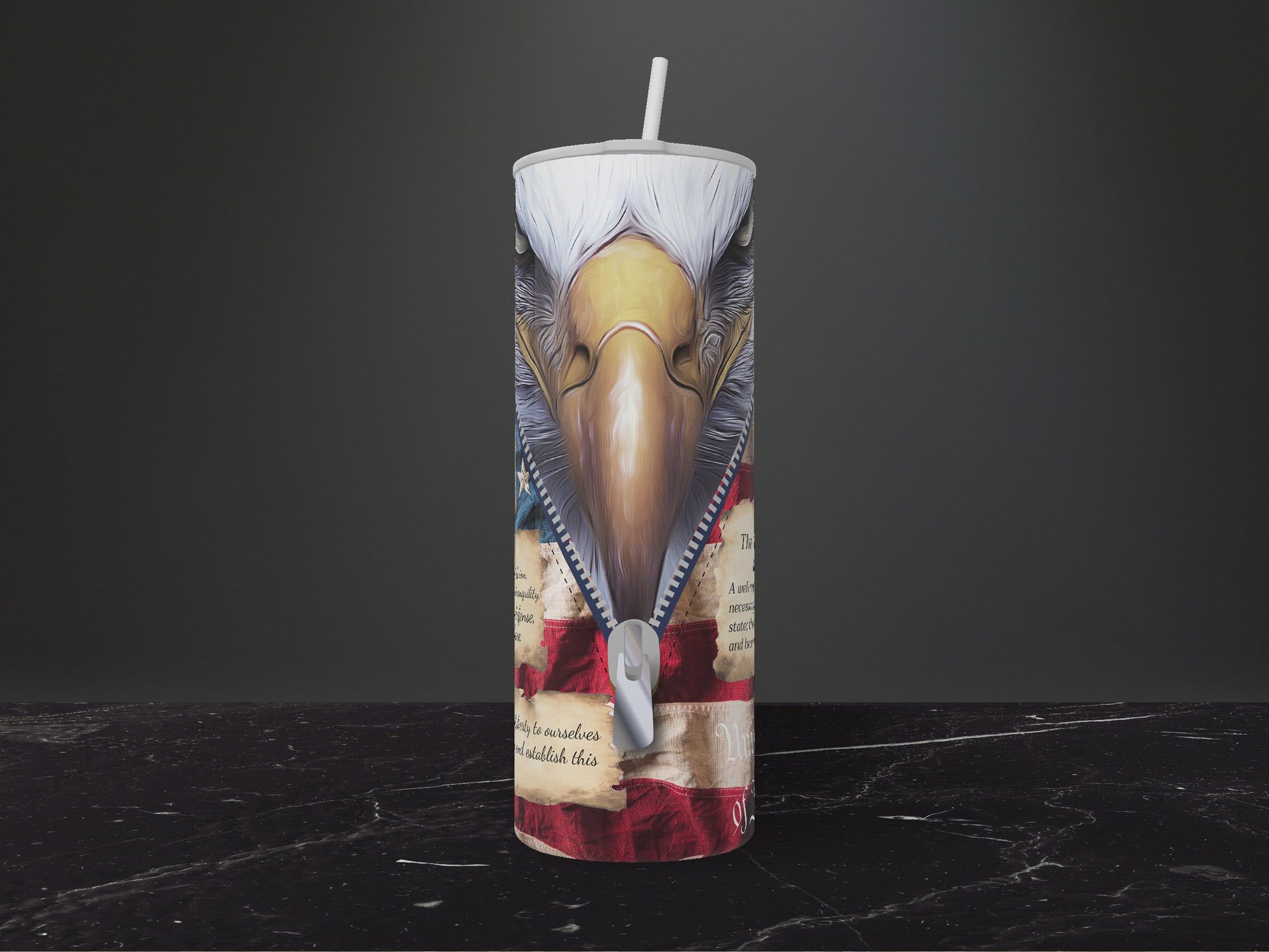 2nd Amendment-20oz Skinny Stainless Steel Tumbler