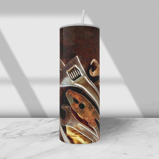 Man Tools-20oz skinny stainless steel tumbler